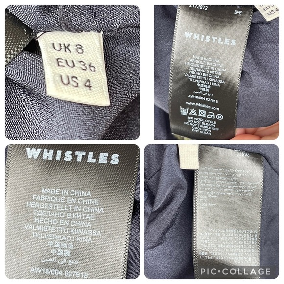 Whistles Aggie Navy Daisy Print Ruffle Dress Size 4 - Picture 2 of 15